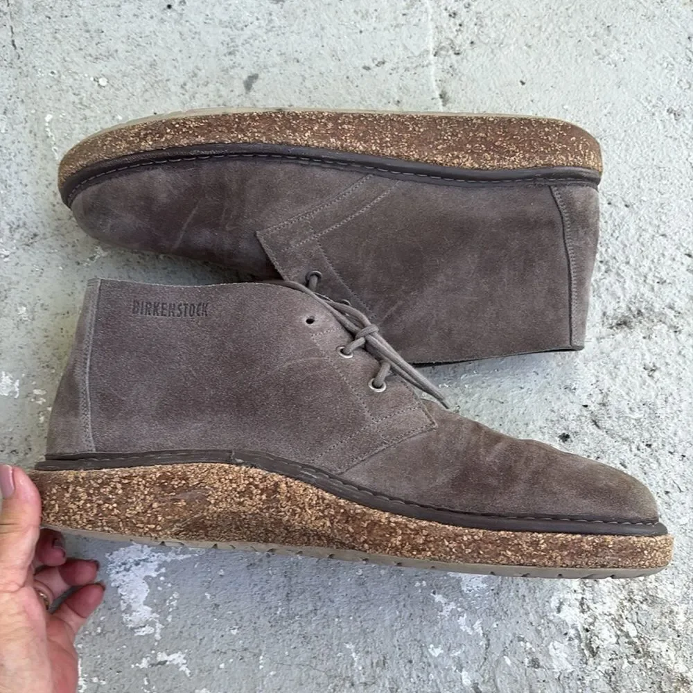 Birkenstock Milton, gray suede shoes/boots